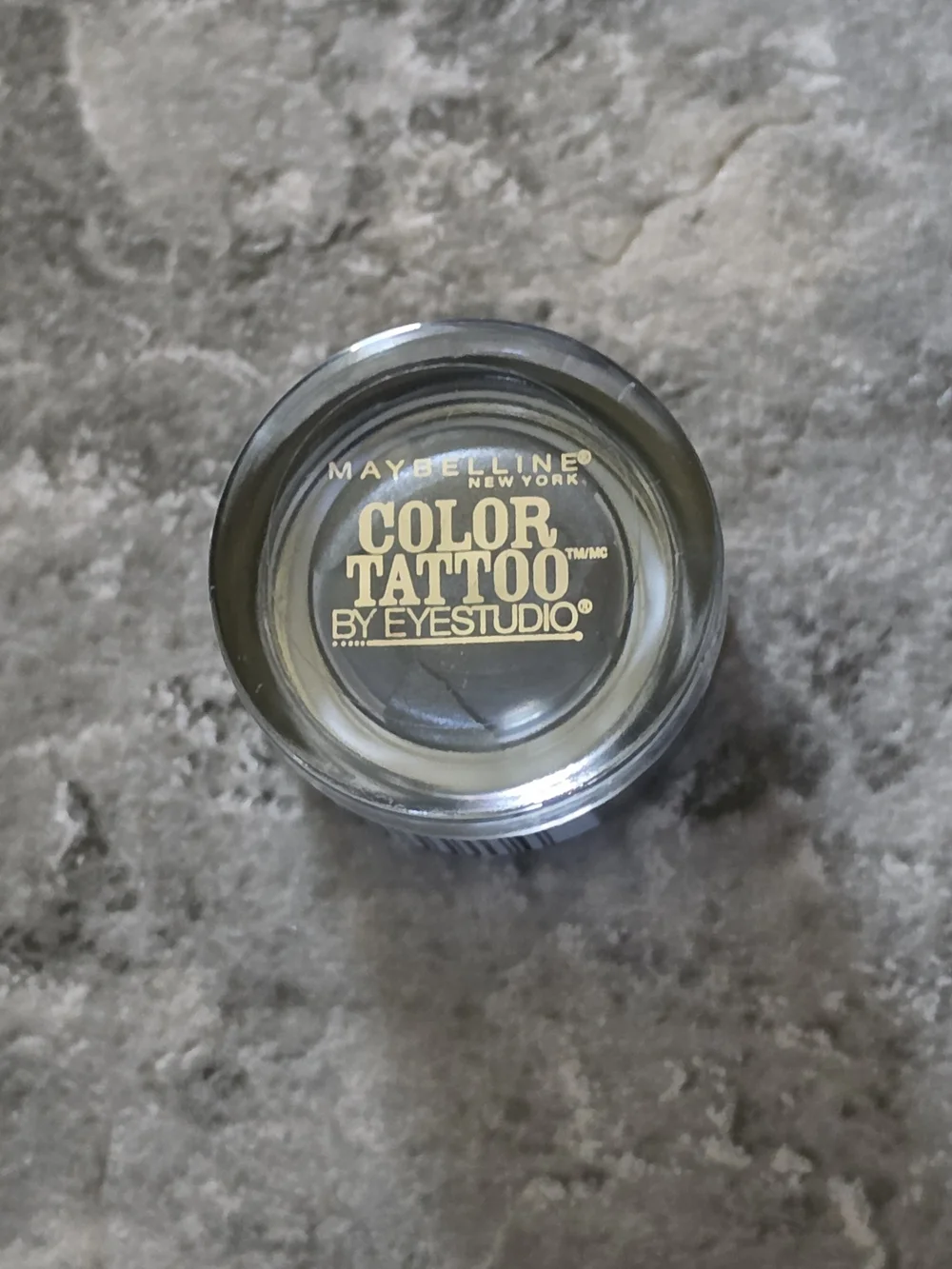 Maybelline Color Tattoo Cream Eyeshadow — Gray (Audacious Asphalt) Sealed Disc.